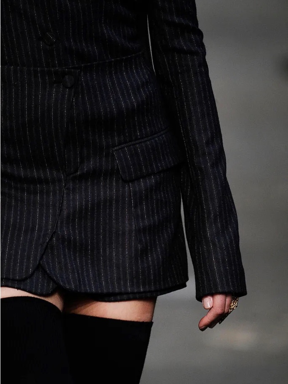 Alexander Wang Black Pinstripe Mini Skirt Fall 2010 y2K